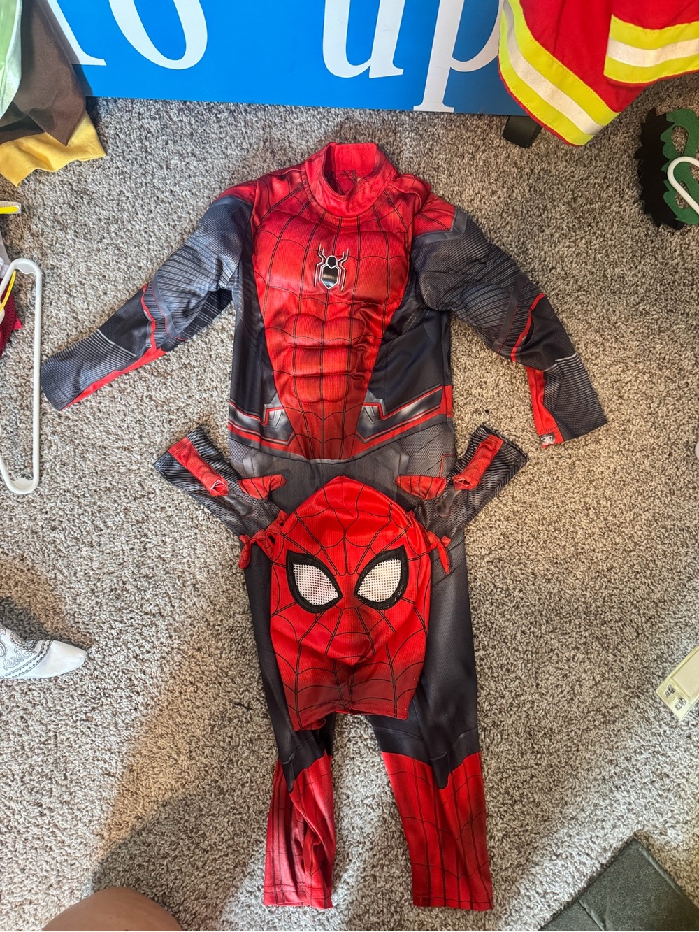 Disney Red and Black Spider-Man Muscle Costume with Mask